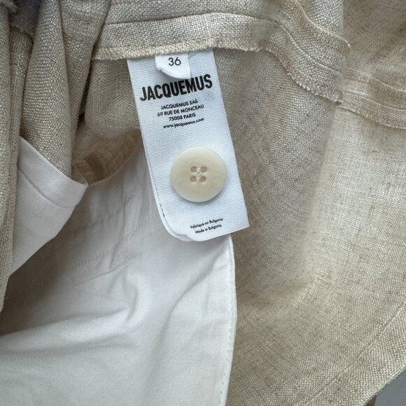 JACQUEMUS Beige Les Classiques 'Le Short Bari' Shorts Size 26 US - Picture 4 of 8